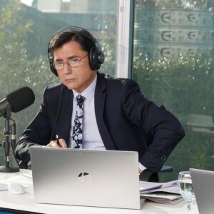 Jorge Fontevecchia durante una editorial televisiva.