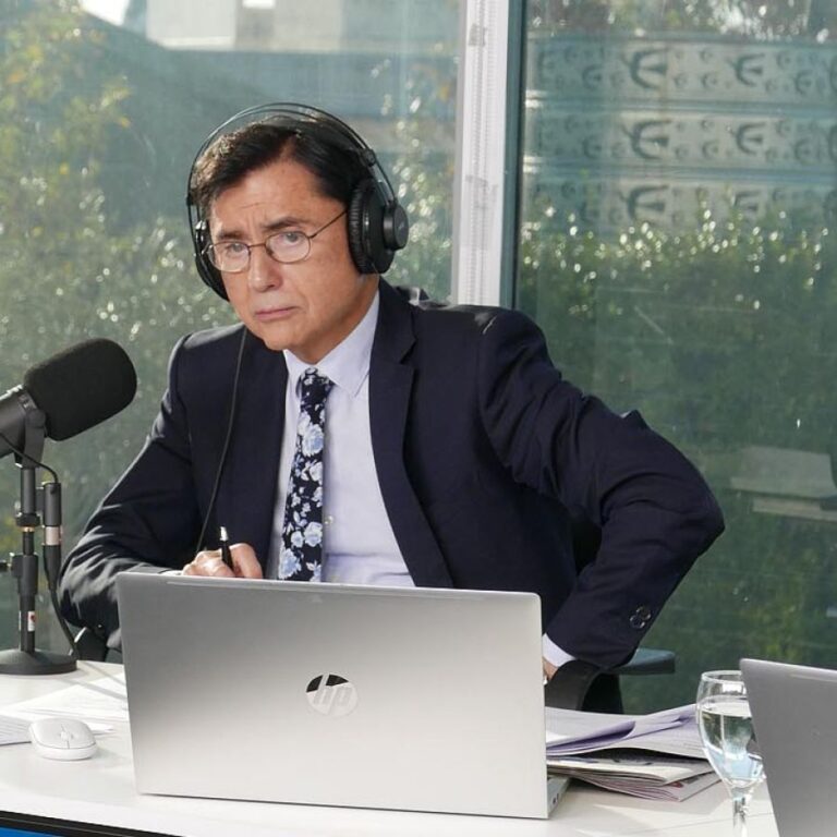 Jorge Fontevecchia durante una editorial televisiva.