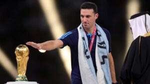 Lionel Scaloni durante la final del Mundial 2022.